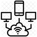 Computacao Em Nuvem Compartilhamento De Rede Em Nuvem Conexao Em Nuvem Ícone