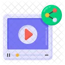 Compartilhamento De Video Compartilhamento De Conteudo Compartilhamento De Midia Ícone