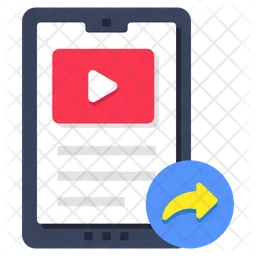 Compartilhamento de vídeo móvel  Ícone