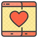 Amor Por Dispositivos Moviles Amor Por Las Redes Sociales Amor Por El Chat Icono