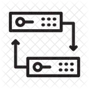 Intercambio De Archivos Servidor Transferencia De Datos Icono
