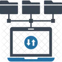 Intercambio De Contenidos Transferencia De Datos Distribucion De Paginas Web Icono