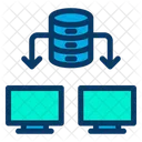 Transferencia De Datos Computadoras Base De Datos Icono