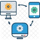 Compartir Datos Con Dispositivos Conexion De Red Redes Icono