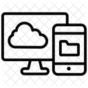 Computacion En La Nube Intercambio De Datos En La Nube Transferencia De Datos Icono
