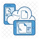 Compartir datos en la nube  Icono