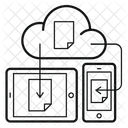 Compartir datos en la nube  Icono