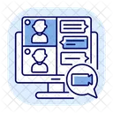 Camara Web Video Pantalla Icono