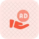 Compartir Publicidad Compartir Anuncios Telefono Inteligente Icono