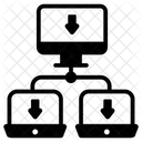 Descarga De Datos Uso Compartido De Redes Dispositivos Conectados Icono
