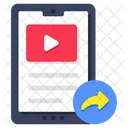 Compartir Videos Desde El Movil Compartir Videos Desde El Telefono Inteligente Compartir Videos Desde El Telefono Icono