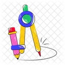 Compas De Lapiz Compas De Dibujo Compas De Geometria Icono
