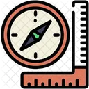 Design Icon With Square Compass And Ruler Icon