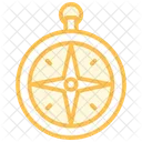 Compass Duotone Line Icon Icon