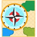 Compass Navigation Tool Direction Finder Icône