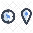 Compass and location  Icon