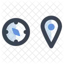 Compass And Location Icon