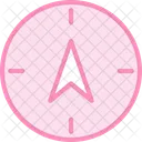 Compass Arrow Duotone Line Icon Icon