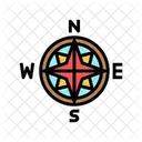 Compass Rose Geographical Icon