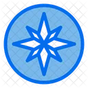 Compass Rose Wind Navigation Icon