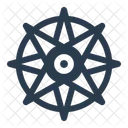 Compass Rose Map Symbols Icon