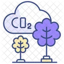 Compensation Carbone Changement Climatique Dioxyde De Carbone Icône