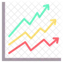 Competitor Line Graph Line Chart Icon