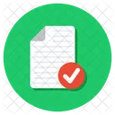 Complet Approuve Verifie Icône