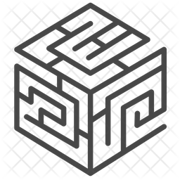 Complex Icon - Download in Line Style