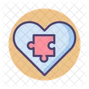 Comportamiento Emergente Corazon Rompecabezas Icono