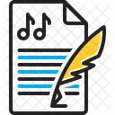 Composition Melodie Concept Musique Creation Conformation Paroles Formation Configuration Histoire Papier Plume Icône