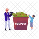 Compost Waste Vector Icon