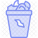 Compost bin with scraps  Icon