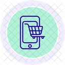 Icono De Linea De Compras Dentro De La Aplicacion Icono