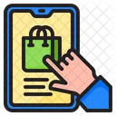 Compras Celular Bolsa Ícone