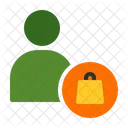 Cliente Comprar Bolsa De Compras Icono