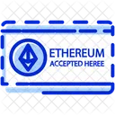 Compre Sinal Ethereum Criptomoeda Ethereum Aceito Aqui Ícone