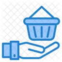 Compras Mano Busket Icono