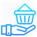 Compras Mano Busket Icono