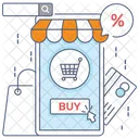 Aplicacion De Compras Aplicacion Movil Compra En Linea Icono