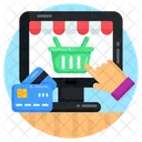 Compras En Linea Comercio Electronico Comprar En Linea Icono