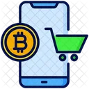 Compras Loja Bitcoin Ícone