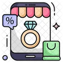 Compras De Anillos Moviles Compras De Joyas Moviles Compras Electronicas Icon