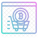 Site De Compras Online Coin Bitcoin Ícone