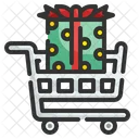 Compras De Regalos Carrito Caja De Regalo Icono