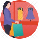 Comprar Ropa Comprar Ropa Exhibir Vestidos Icono