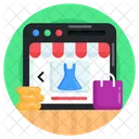 Sitio Web De Compras Compras De Ropa En Linea Compras En Linea Icono