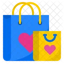 Compras De San Valentin Bolsa De Compras Compras Icono