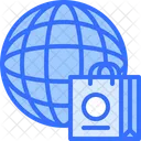 Compras Em Todo O Mundo Compras Globais Comercio Eletronico Ícone