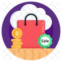 Compra En La Nube Compras En La Nube Ventas En La Nube Icono